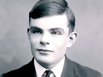 foto de Alan Turing jóvem